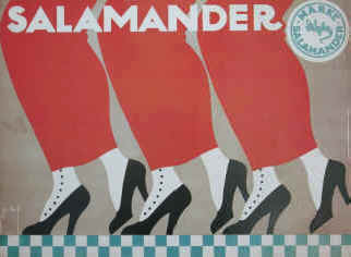 Salamander Schuhe. Plakat von Ernst Deutsch-Dryden Poster.