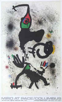 Poster Joan Miro at Pace Columbus, art exhibition 1979, cartel exposición, affiche