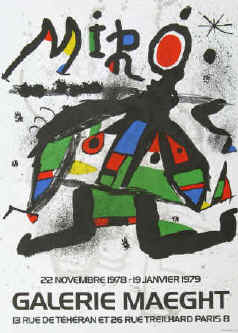 art exhibition poster Joan Miró - Galerie Maeght Paris 1978