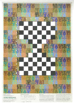 Martin Schwarz - Original Poster - Martin Schwarz - Vereinigung. Schachbrett Variation 3 zum Schach, Schachspiel.
