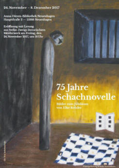 Plakat 75 Jahre Schachnovelle Bilder zum Jubiläum von Elke Rehder 2017