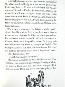 Illustration zur Schachnovelle mit Federzeichnung. Ausgabe Insel Verlag. 