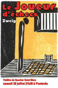 Stefan Zweig Schachnovelle Poster Theater Festival in der Provence in Frankreich 2013