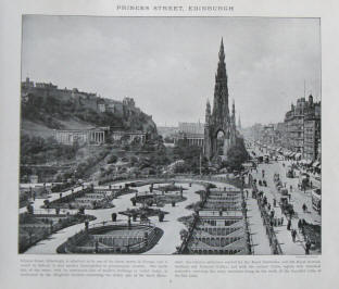 Princess Street in Edinbourgh.