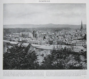 City view of Dumfries in Scotland.