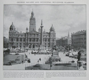 George Square and Municipal Buildings in Glasgow.