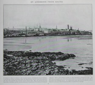 photograph 1910 of St. Andrews in Scotland, view from south.