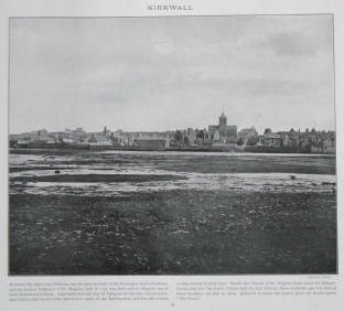 Kirkwall town of Orkney Island around 1910.