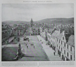 The town of Huntly from Huntly Hotel in the pleasant Aberdeenshire.