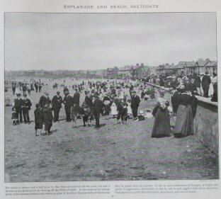 Esplanade and beach of Saltcoats, Firth of Clyde, Scotland.