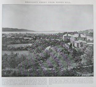 Broughty Ferry from Reres Hill, on the Tay east from Dundee.