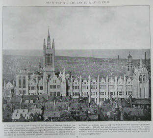 Marischal College in Aberdeen University in old photographs.
