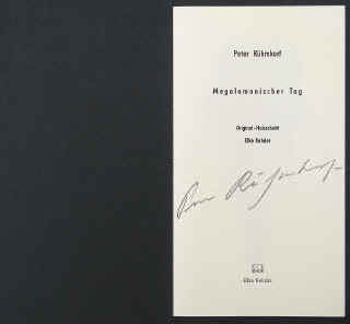 Erstausgabe von Peter Rühmkorf signiert, Lyrik, visuelle Poesie, erste Auflage 