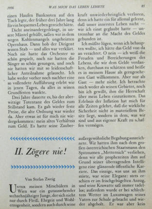 Stefan Zweig: Zögere nie! in Das Beste aus Reader's Digest 1956
