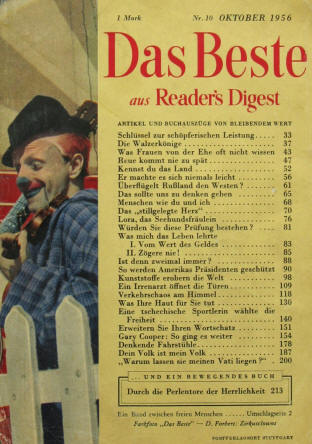 Stefan Zweig: Vom Wert des Geldes, Zügere nie! Das Beste aus Readers Digest 1956